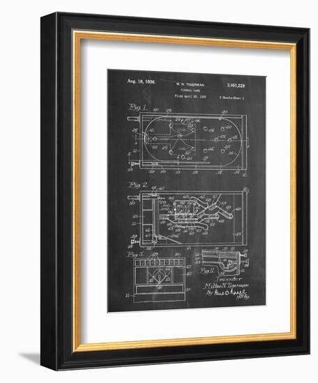 Pinball Machine Patent-null-Framed Art Print