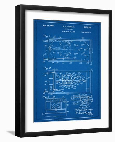 Pinball Machine Patent-null-Framed Art Print