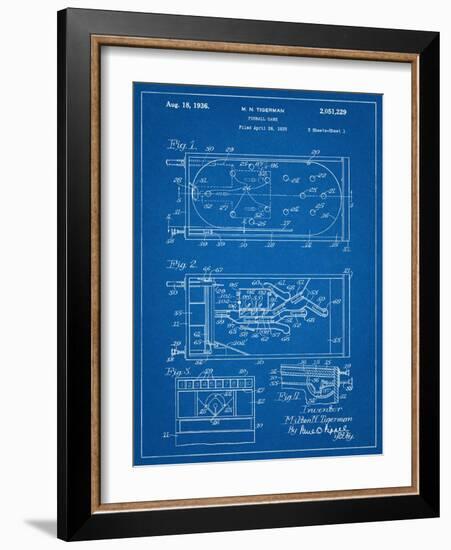 Pinball Machine Patent-null-Framed Art Print