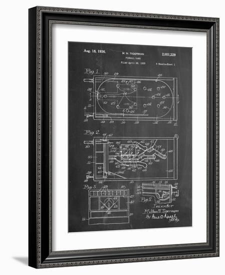 Pinball Machine Patent-null-Framed Art Print