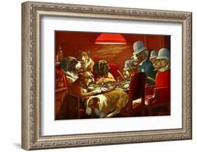 Pinched With Four Aces-Cassius Marcellus Coolidge-Framed Art Print