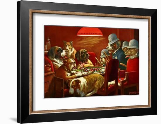 Pinched With Four Aces-Cassius Marcellus Coolidge-Framed Art Print