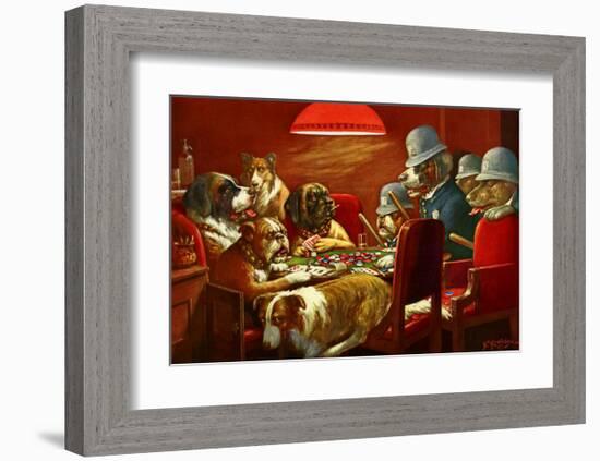 Pinched With Four Aces-Cassius Marcellus Coolidge-Framed Art Print