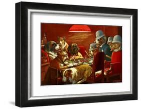 Pinched With Four Aces-Cassius Marcellus Coolidge-Framed Art Print