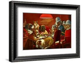 Pinched With Four Aces-Cassius Marcellus Coolidge-Framed Art Print