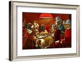 Pinched With Four Aces-Cassius Marcellus Coolidge-Framed Art Print