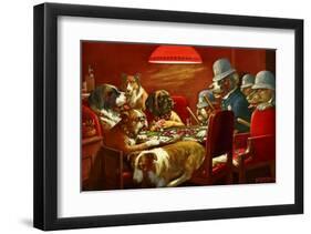 Pinched With Four Aces-Cassius Marcellus Coolidge-Framed Art Print
