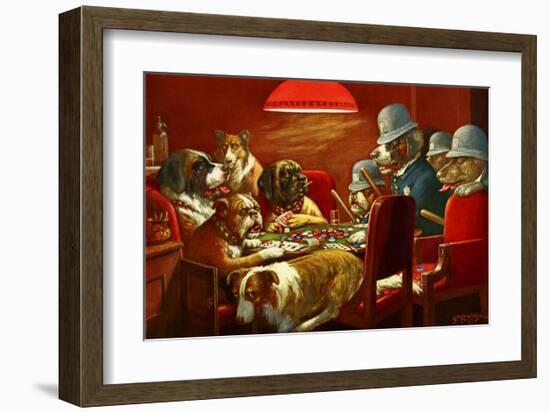 Pinched With Four Aces-Cassius Marcellus Coolidge-Framed Art Print