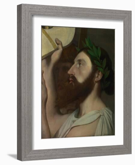 Pindar and Ictinus, Between 1830 and 1867-Jean-Auguste-Dominique Ingres-Framed Giclee Print