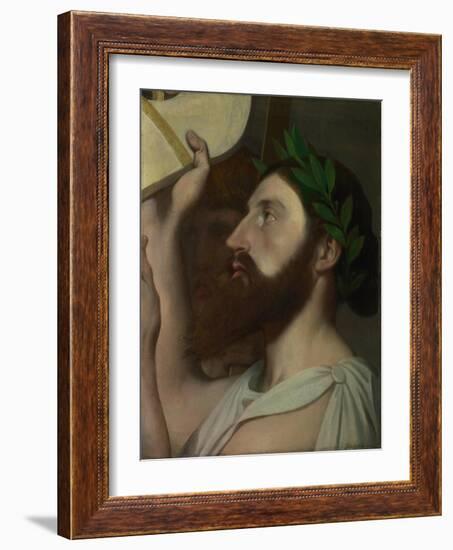 Pindar and Ictinus, Between 1830 and 1867-Jean-Auguste-Dominique Ingres-Framed Giclee Print