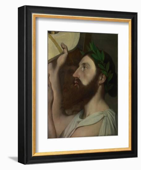 Pindar and Ictinus, Between 1830 and 1867-Jean-Auguste-Dominique Ingres-Framed Giclee Print