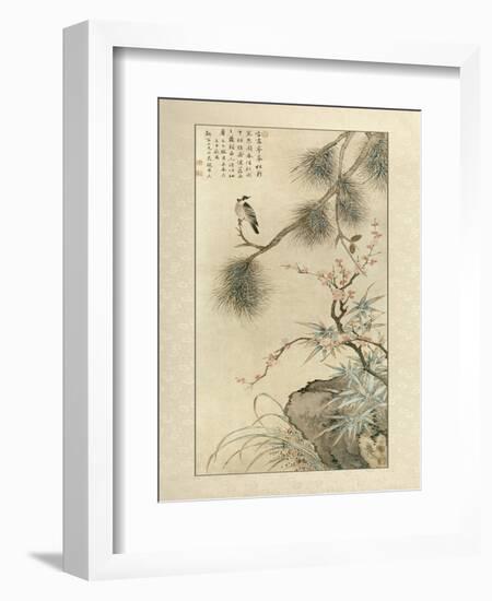 Pine and Bamboo-null-Framed Art Print