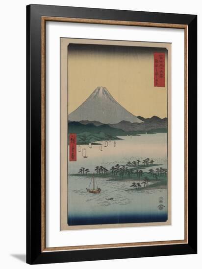 Pine Beach at Miho in Suruga-Ando Hiroshige-Framed Giclee Print