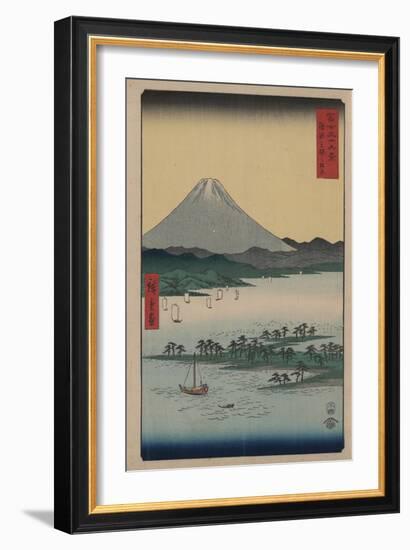 Pine Beach at Miho in Suruga-Ando Hiroshige-Framed Giclee Print