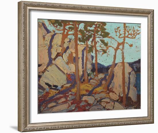 Pine Cleft Rocks-Tom Thomson-Framed Giclee Print