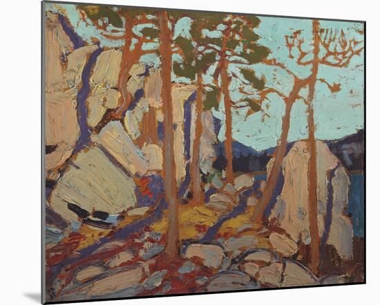 Pine Cleft Rocks-Tom Thomson-Mounted Giclee Print