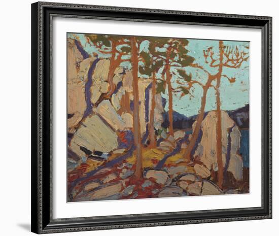 Pine Cleft Rocks-Tom Thomson-Framed Giclee Print