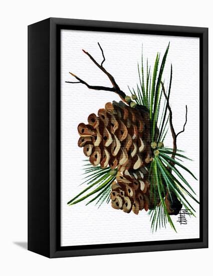 pine cone copy brochure-Debbi Wetzel-Framed Premier Image Canvas