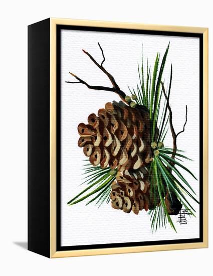 pine cone copy brochure-Debbi Wetzel-Framed Premier Image Canvas