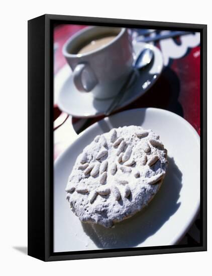 Pine Nut Cakes Dusted with Icing Sugar and Served with Coffee are a Local Speciality-Ian Aitken-Framed Premier Image Canvas