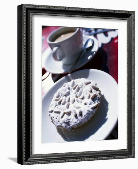 Pine Nut Cakes Dusted with Icing Sugar and Served with Coffee are a Local Speciality-Ian Aitken-Framed Photographic Print