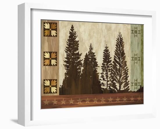 Pine Trees Lodge I-Tania Bello-Framed Giclee Print