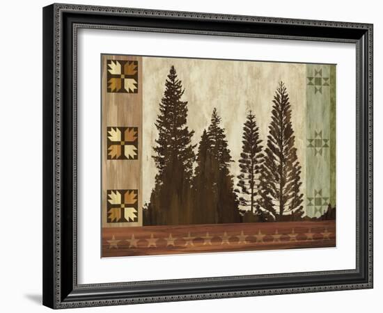 Pine Trees Lodge I-Tania Bello-Framed Giclee Print