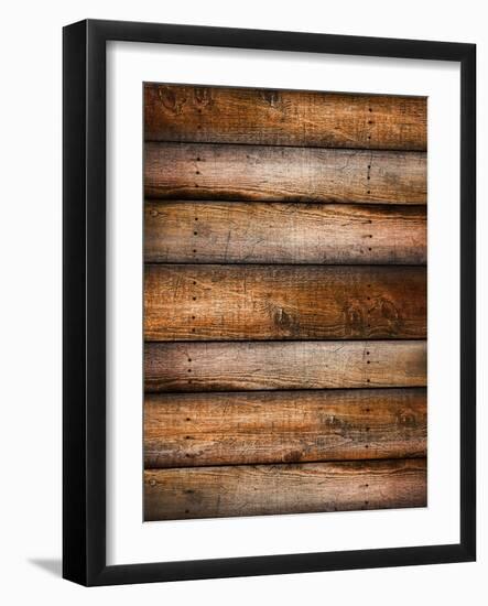 Pine Wood Textured Background-Sandralise-Framed Photographic Print