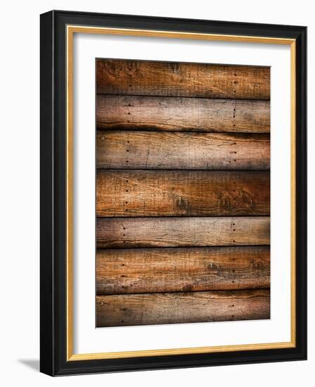 Pine Wood Textured Background-Sandralise-Framed Photographic Print