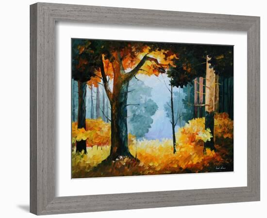 Pine Wood-Leonid Afremov-Framed Art Print