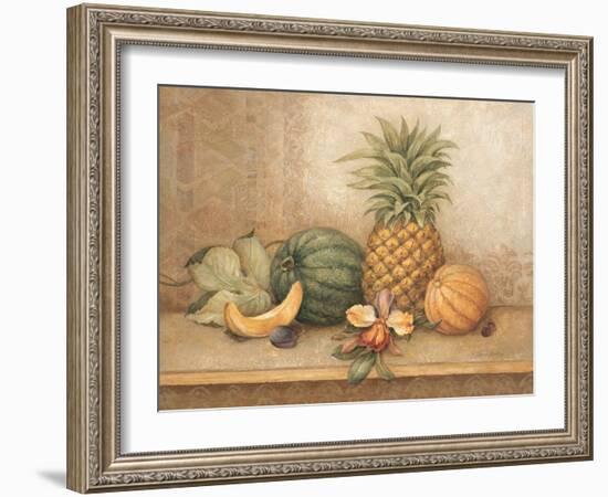 Pineapple and Orchid-Pamela Gladding-Framed Art Print