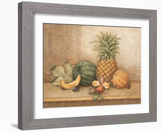 Pineapple and Orchid-Pamela Gladding-Framed Art Print