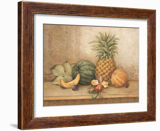 Pineapple and Orchid-Pamela Gladding-Framed Art Print