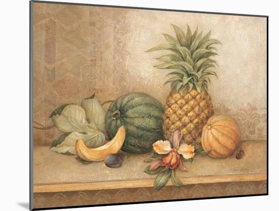 Pineapple and Orchid-Pamela Gladding-Mounted Art Print