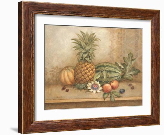 Pineapple and Passion Flower-Pamela Gladding-Framed Art Print