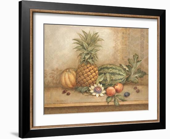Pineapple and Passion Flower-Pamela Gladding-Framed Art Print