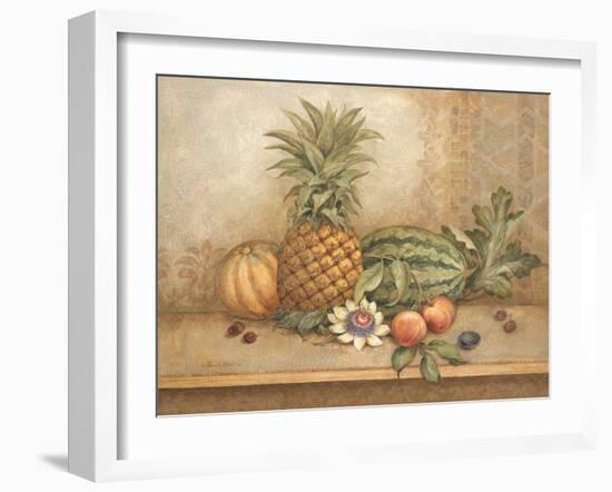 Pineapple and Passion Flower-Pamela Gladding-Framed Art Print