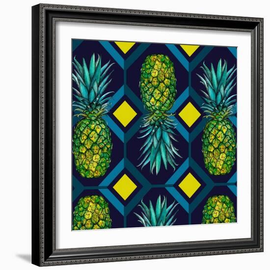 Pineapple geometric tile, 2018-Andrew Watson-Framed Giclee Print