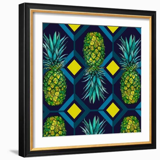 Pineapple geometric tile, 2018-Andrew Watson-Framed Giclee Print