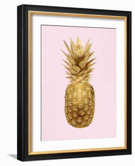 Pineapple Gold on Pink I-Kate Bennett-Framed Art Print