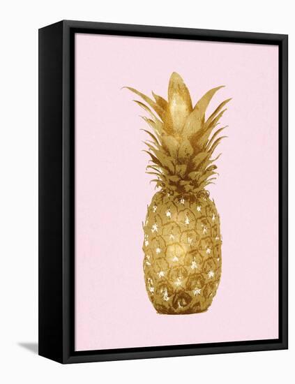 Pineapple Gold on Pink II-Kate Bennett-Framed Stretched Canvas