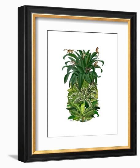 Pineapple, Monkeys-Fab Funky-Framed Art Print