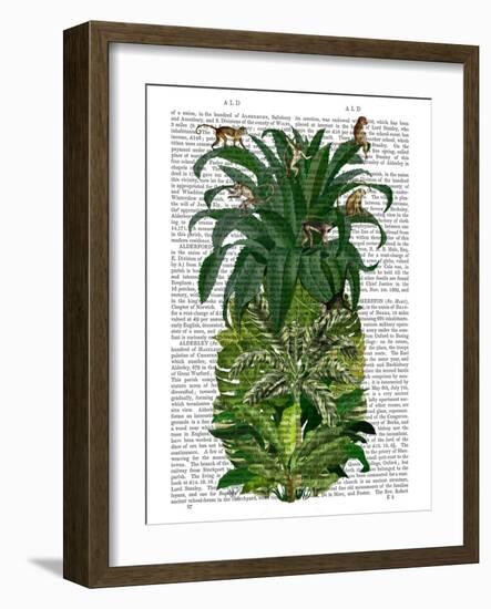 Pineapple, Monkeys-Fab Funky-Framed Art Print