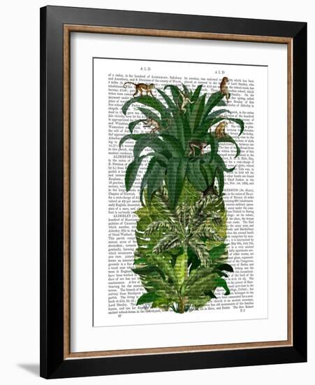 Pineapple, Monkeys-Fab Funky-Framed Art Print