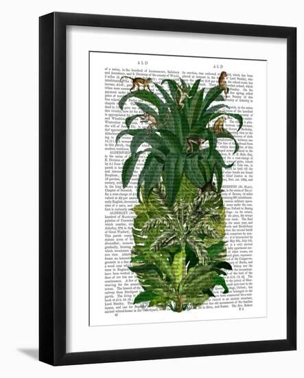 Pineapple, Monkeys-Fab Funky-Framed Art Print