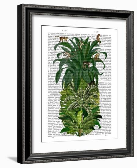 Pineapple, Monkeys-Fab Funky-Framed Art Print