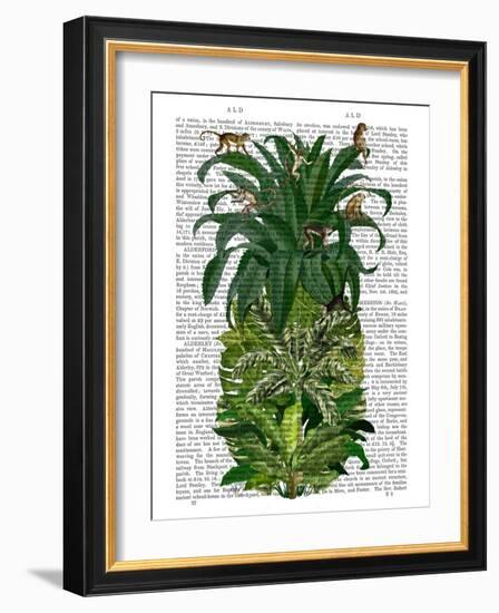 Pineapple, Monkeys-Fab Funky-Framed Art Print