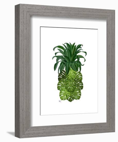 Pineapple, Monstera Leaf-Fab Funky-Framed Art Print