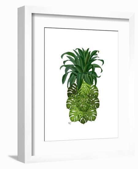 Pineapple, Monstera Leaf-Fab Funky-Framed Art Print