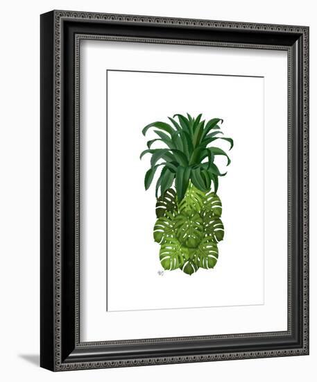 Pineapple, Monstera Leaf-Fab Funky-Framed Art Print